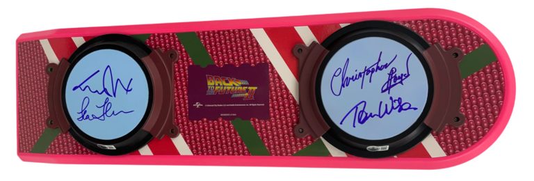 Back to the Future Cast Signed Hoverboard Michael J Fox Lloyd +2 Beckett Witness