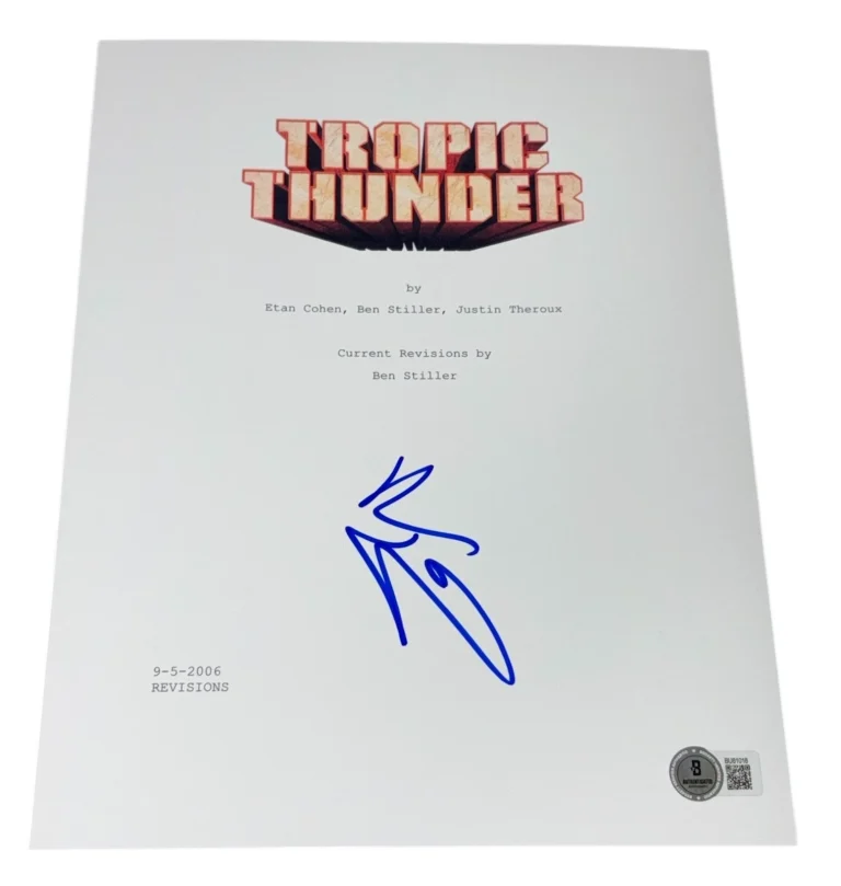 Ben Stiller Signed Autograph Tropic Thunder Full Movie Script Screenplay Beckett