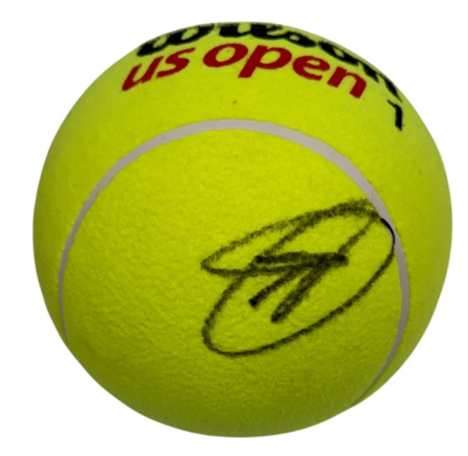 Novak Djokovic Signed US Open Official Jumbo Tennis Ball Beckett  Auto LOA