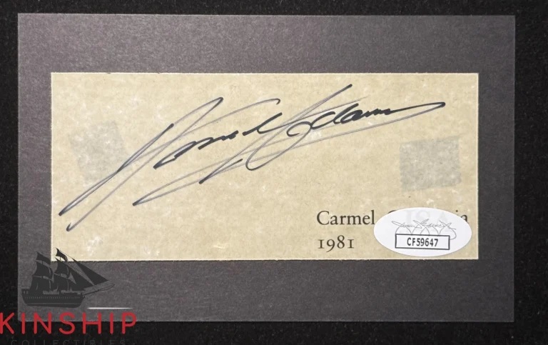 Ansel Adams signed Cut JSA COA Rare Photographer Auto Z2456