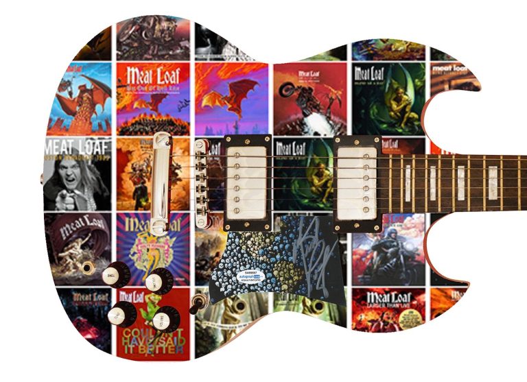 Meat Loaf Signed Autographed Custom Photo Graphics Guitar ACOA ACOA