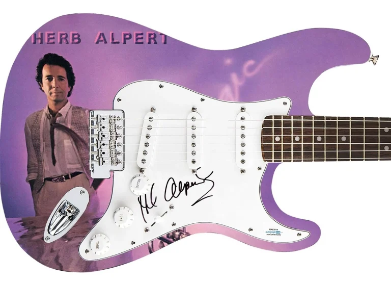 Herb Alpert Signed Autographed 1/1 Custom Graphics Photo Guitar ACOA