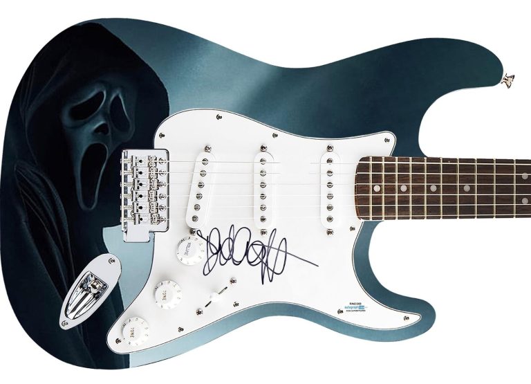 David Arquette Signed Scream 1/1 Custom Graphics Photo Guitar ACOA