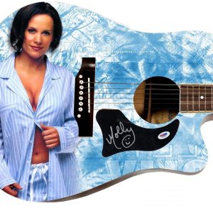 WWE Molly Holly Signed 1/1 Custom Graphics Photo WWF Guitar PSA