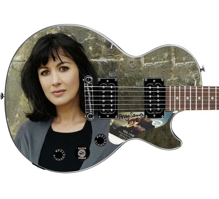 Polly Samson Signed Gibson Epiphone Les Paul Photo Graphics Guitar ACOA