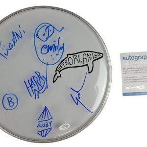 Superoganism Signed Autographed 12 Inch Clear Drumhead Drum Head