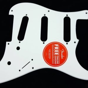 Fender Squier Stratocaster Pickguard, White Single 1 Ply - Great for Autographs