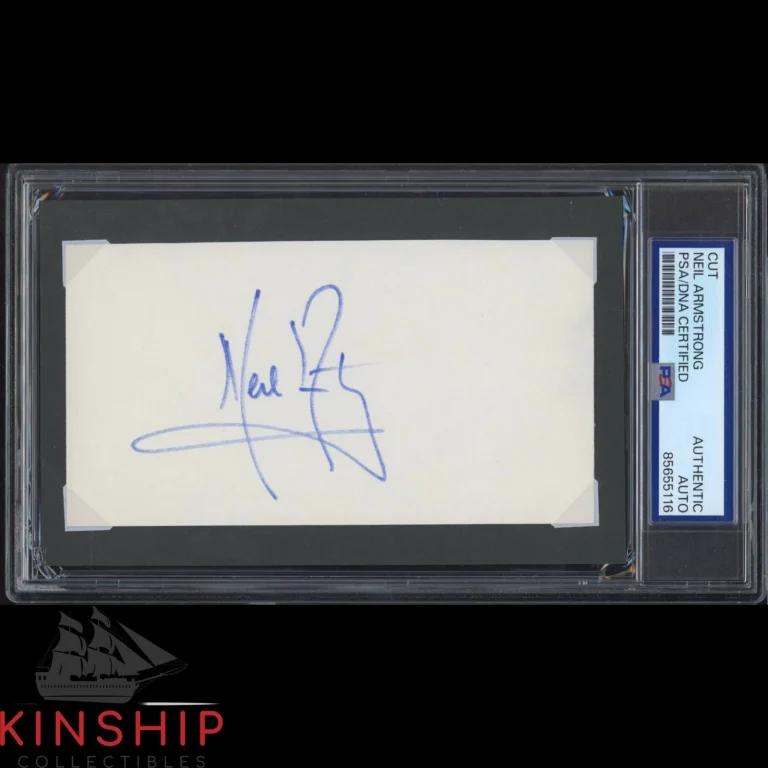 Neil Armstrong signed Cut PSA DNA Slab Apollo 11 Astronaut Moonwalker Auto C5574