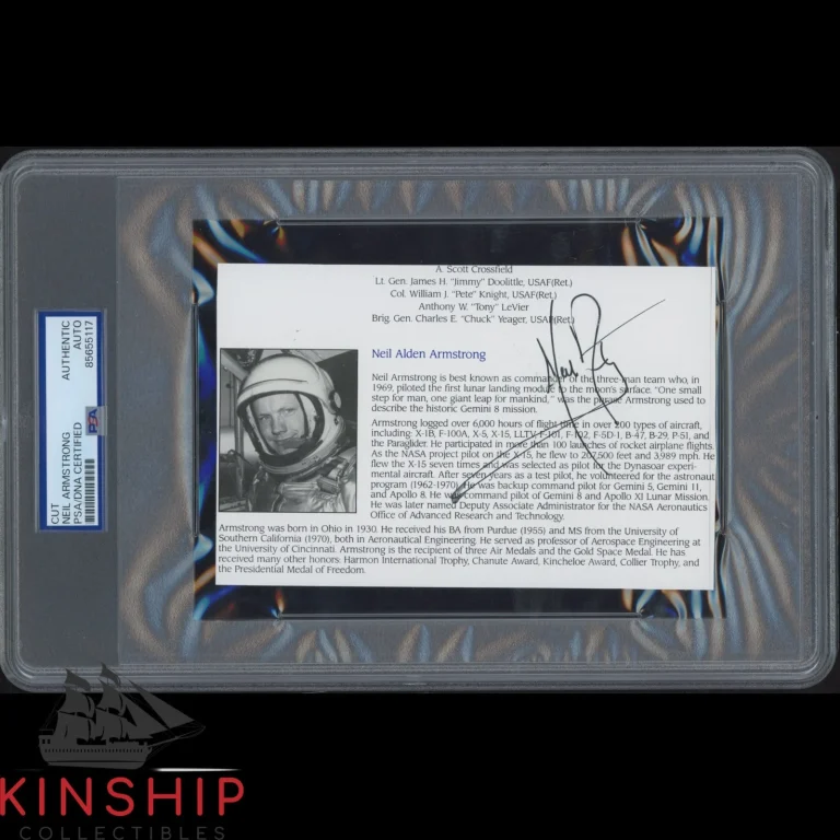 Neil Armstrong signed Cut PSA DNA Slab Apollo 11 Astronaut Auto C5575
