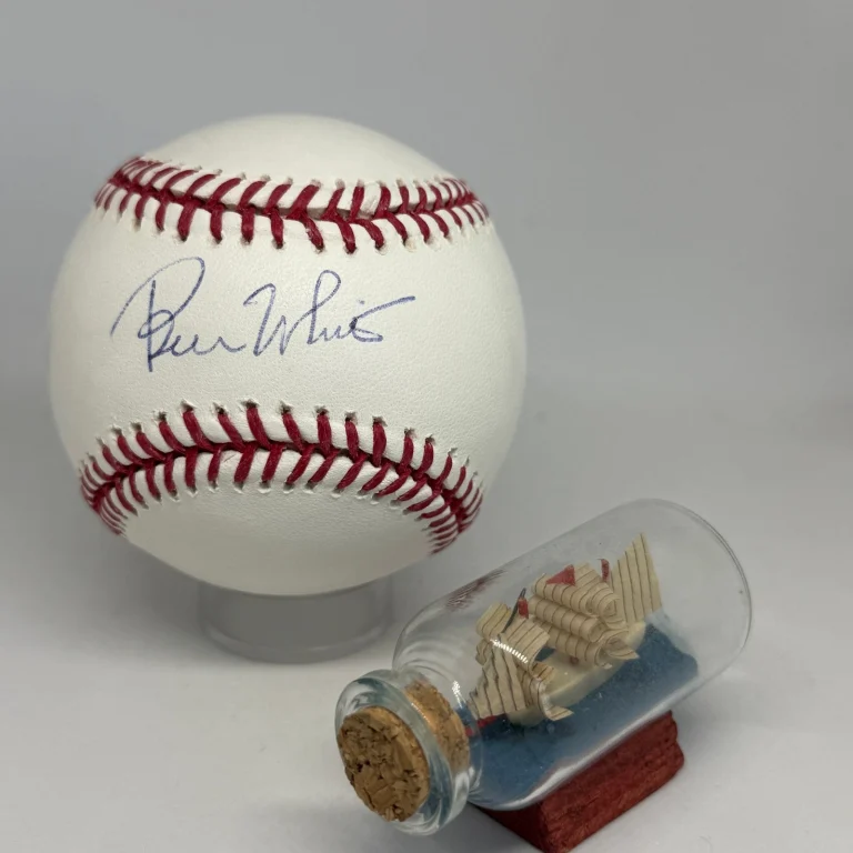 Bill White signed Rawlings OML Baseball JSA COA Cardinals Phillies Auto A4235