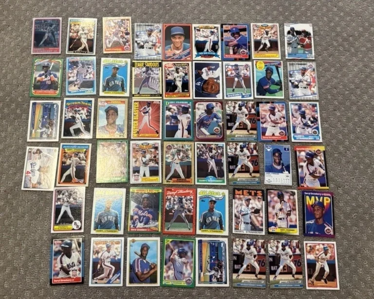 (52) Card Darryl Strawberry Vintage Card Lot New York Mets Los Angeles Dodgers