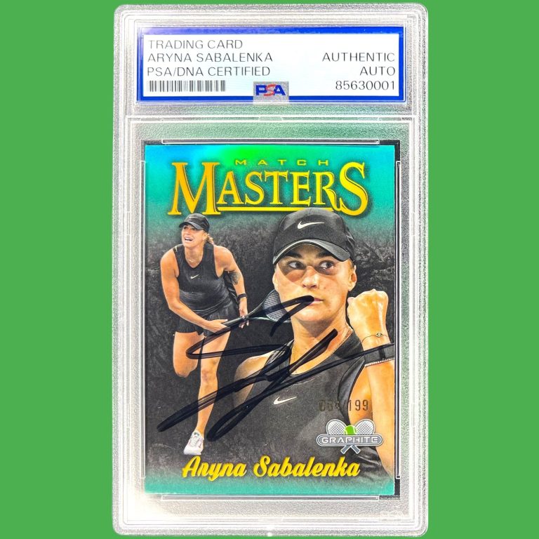 ARYNA SABALENKA SIGNED 2024 TOPPS GRAPHITE MATCH MASTERS #MMAS AUTO PSA