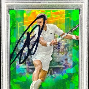 NOVAK DJOKOVIC SIGNED 2024 TOPPS CHROME SAPPHIRE GREEN /125 CARD AUTO PSA/DNA