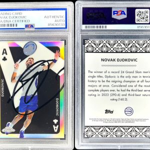 Novak Djokovic Signed 2024 Topps Chrome Aces #CAS-ND Tennis Card Auto Psa GOAT