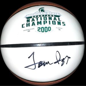 TOM IZZO SIGNED AUTOGRAPHED MICHIGAN STATE SPARTANS BASKETBALL 2000 CHAMPS JSA