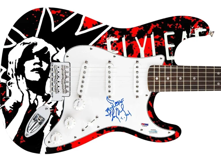 Flyleaf Lacey Sturm Signed Autographed 1/1 Custom Graphics Photo Guitar PSA