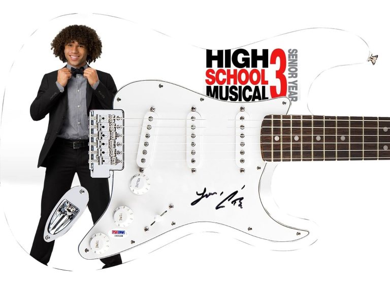 Corbin Blue High School Musical Autographed 1/1 Custom Graphics Photo Guitar PSA