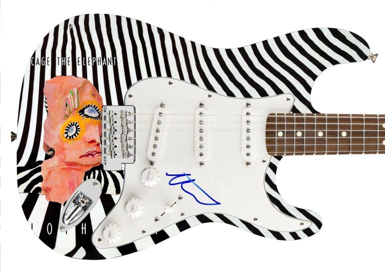 Cage The Elephant Matt Shultz Autographed Custom Photo Graphics 1/1 Guitar