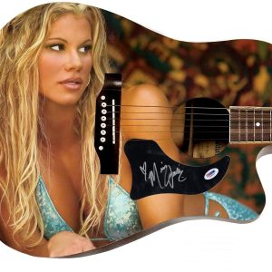 WWE Miss Jackie Signed 1/1 Custom Graphics Photo WWF Guitar PSA