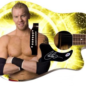 WWE Christian Signed 1/1 Custom Graphics Photo WWF Guitar PSA