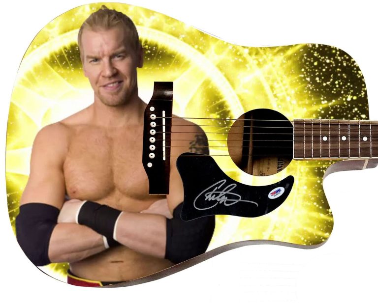 WWE Christian Signed 1/1 Custom Graphics Photo WWF Guitar PSA