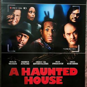 A Haunted House Cast Autographed Poster Cedric The Entertainer Marlon Wayans +