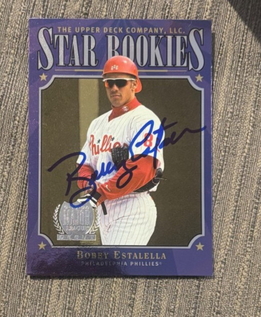1997 Upper Deck Bobby Estalella signed autographed card Philadelphia Phillies