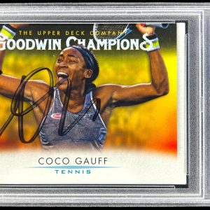Coco Gauff Signed 2021 UD Goodwin Champions Card Auto PSA DNA US OPEN