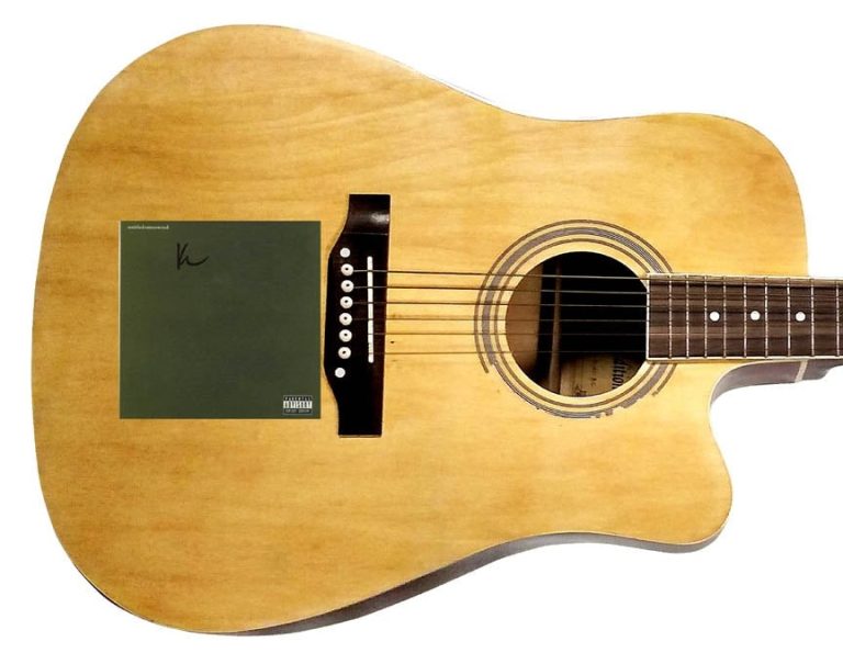 Kendrick Lamar Autographed Untitled Unmastered Flat Acoustic Guitar