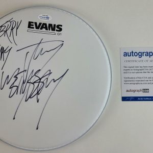 Slipknot Jay Weinberg Signed Evans Drumhead Merry Christmas ACOA