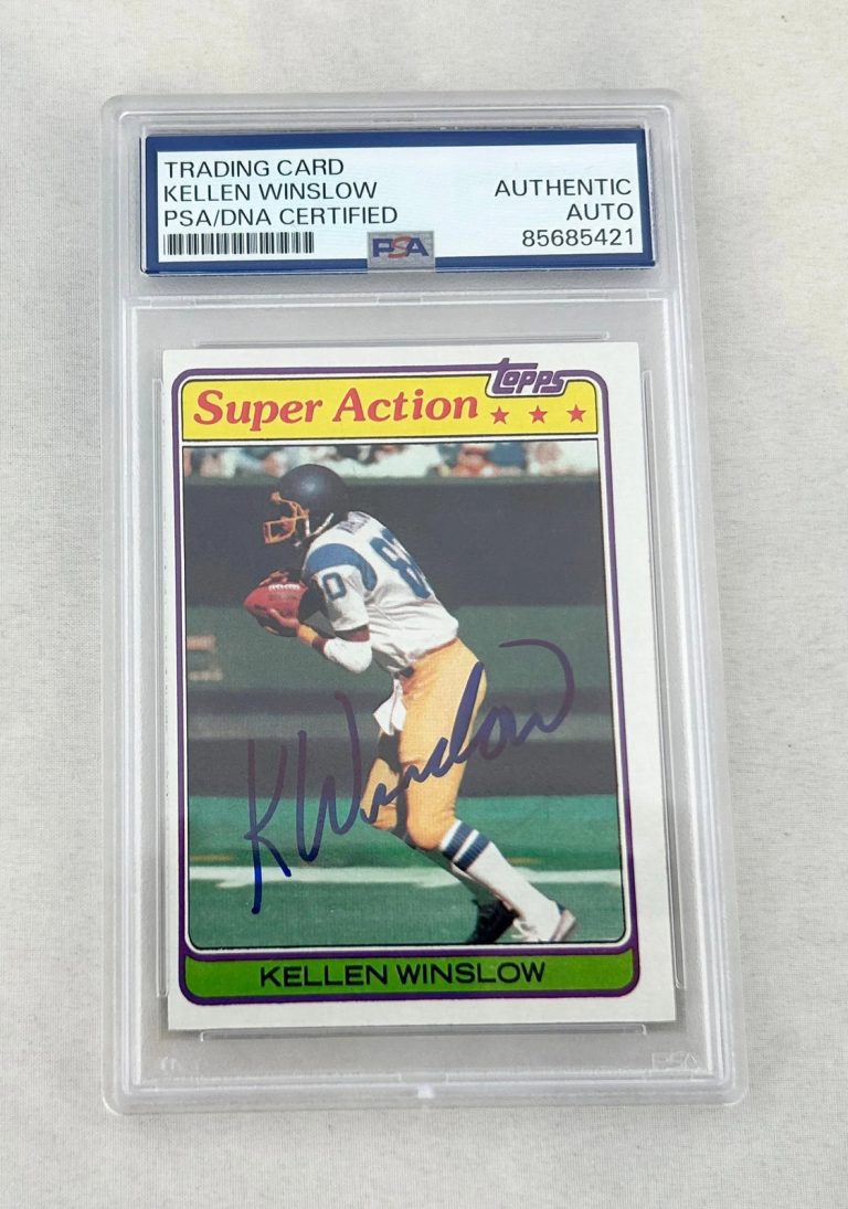 Kellen Winslow Signed Rookie Card 1981 Topps #524 PSA/DNA COA
