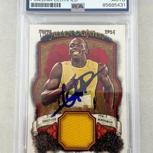 Usain Bolt Signed Card 2024 Topps Allen & Ginter Relic Patch #AGR-UB Olympics...