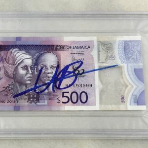 Usain Bolt Signed Official Jamaican Currency $500 Olympic Champion PSA/DNA COA