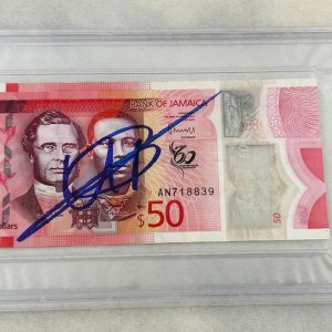 Usain Bolt Signed Official Jamaican Currency $50 Olympic Champion PSA/DNA COA