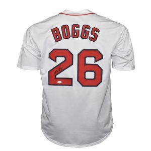 Wade Boggs Signed Boston Red Sox White Jersey JSA Witness JSA