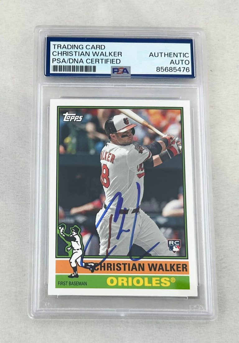 Christian Walker Signed Rookie Card 2015 Topps #182 PSA/DNA COA