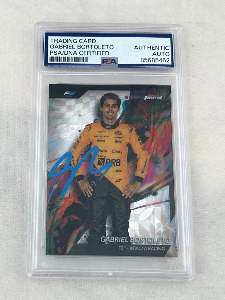 Gabriel Bortoleto Signed Rookie Card 2024 Topps Finest #28 F2 PSA/DNA COA