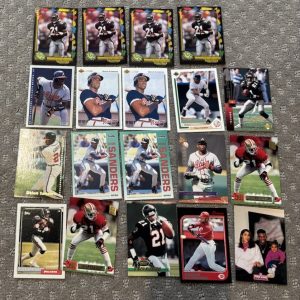(19) Card Deion Sanders Vintage Card Lot Atlanta Braves Atlanta Falcons