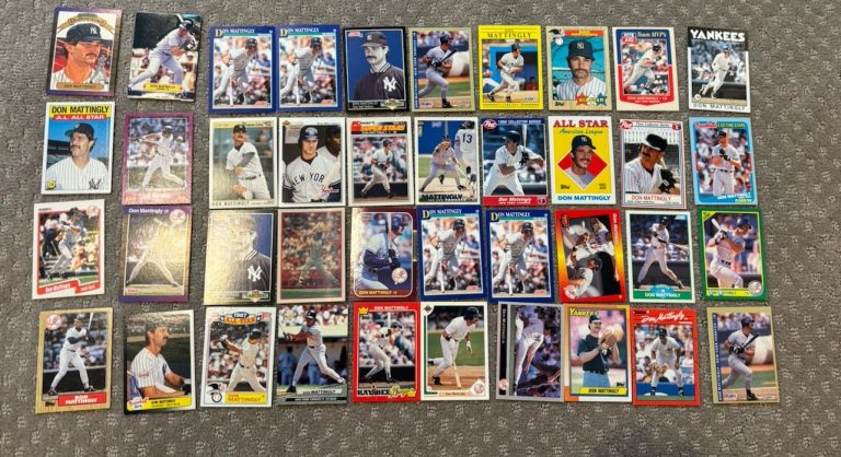 (40) CARD DON MATTINGLY VINTAGE CARD LOT 1980 1990’S NEW YORK YANKEES NM-MT COLLECTIBLE MEMORABILIA