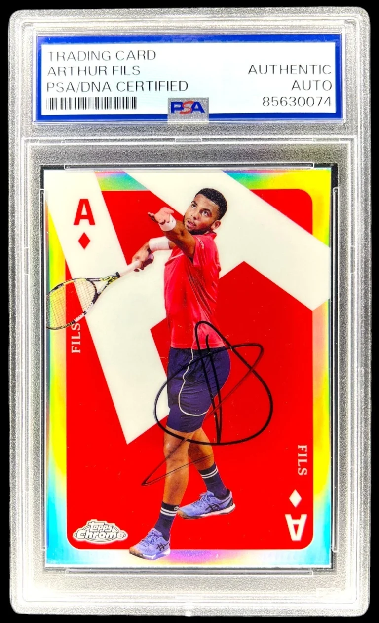 ARTHUR FILS SIGNED 2024 TOPPS CHROME TENNIS ACES CARD #CAS-AF AUTO PSA/DNA !