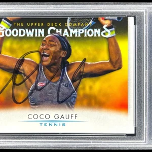 Coco Gauff Signed 2021 UD Goodwin Champions RC Card Auto ROOKIE PSA DNA US OPEN