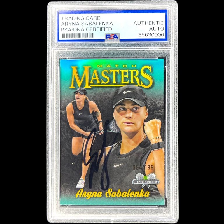 ARYNA SABALENKA SIGNED 2024 TOPPS GRAPHITE MATCH MASTERS #MMAS AUTO PSA/DNA