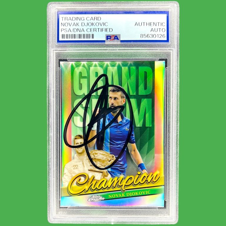 2024 TOPPS CHROME GRAND SLAM CHAMPION NOVAK DJOKOVIC SIGNED CARD AUTO PSA/DNA !