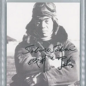 SABURO SAKAI SIGNED PHOTOGRAPH PSA DNA (D) WWII JAPANESE ACE