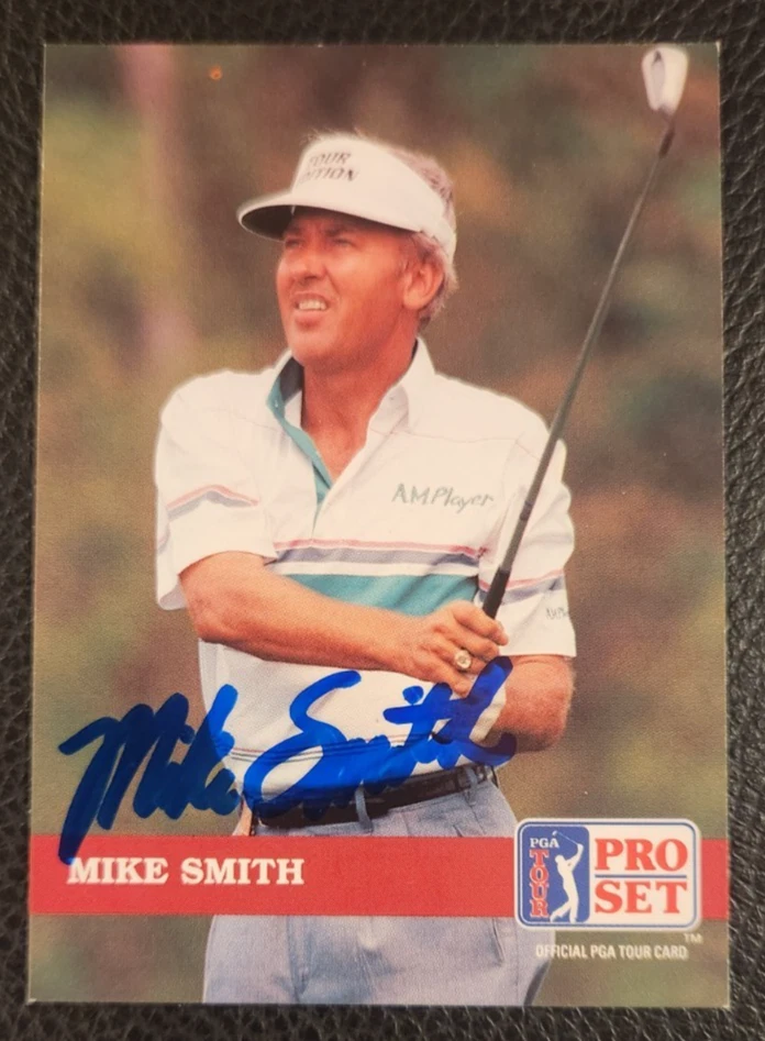 Mike Smith Signed 1992 Pro Set Golf Card #18