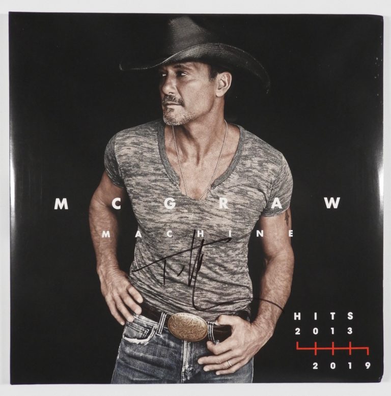 Tim McGraw JSA Signed Autograph Album Record LP Hits 2013 2019