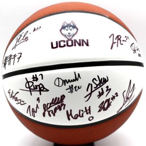 2025-26 Team Signed Full Size UConn Huskies Logo Basketball W/COA Hurley Ball