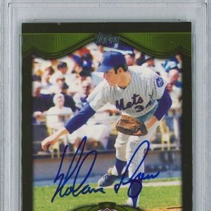 Nolan Ryan Signed 2009 Topps Legends of the Game LGU19 PSA 84605525 GM MT 10