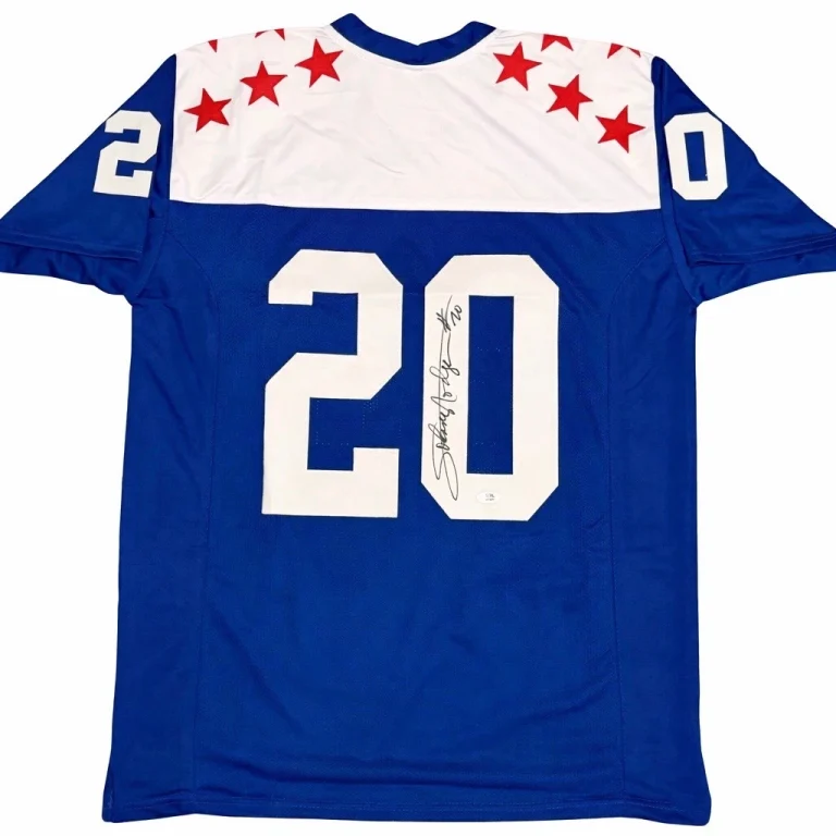 JOHNNY RODGERS SIGNED 1973 COLLEGE ALL STARS JERSEY PSA HEISMAN 1972 HUSKERS