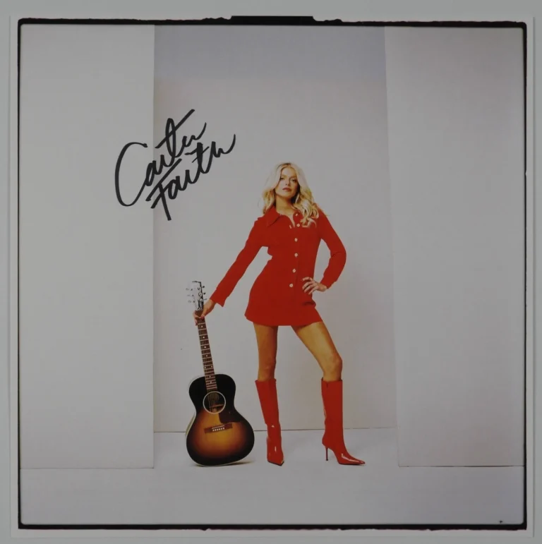 Carter Faith JSA Signed Autograph Album Vinyl Record Insert Cherry Valley